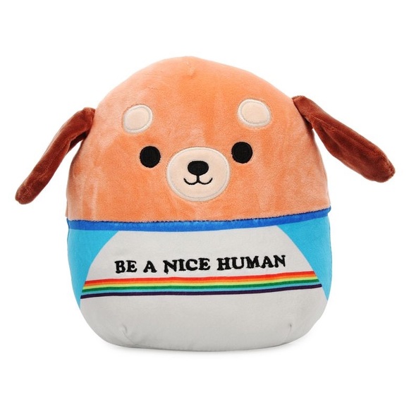 Squishmallows Other - NWT Sam the Dog 8in Squishmallow Series 42 w/ Rainbow "Be a Nice Human" Shirt